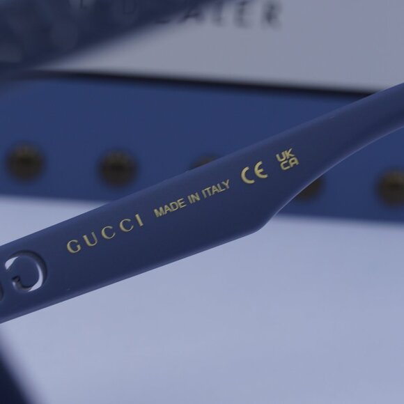 Gucci GG1570S 008 Square Sunglasses - Blue - Picture 8 of 11
